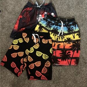 BUNDLE OF 3!! size 8 boys bathing suits!! EUC!!!